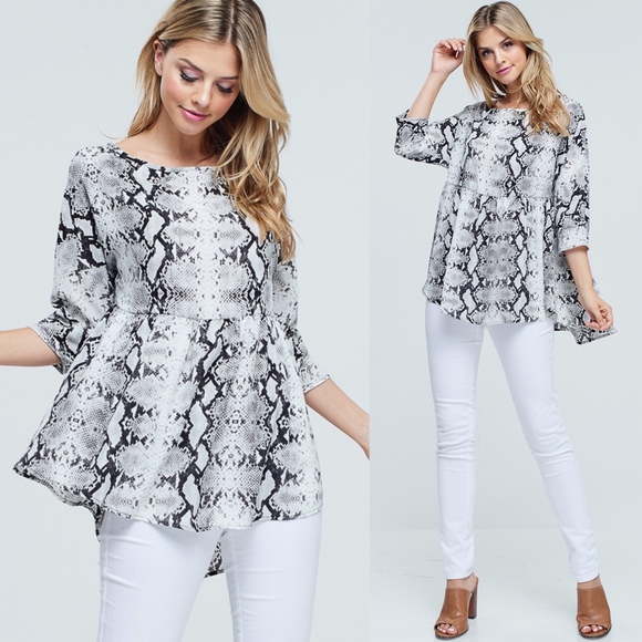 TINA Snake Print Blouse - Picture 2 of 2